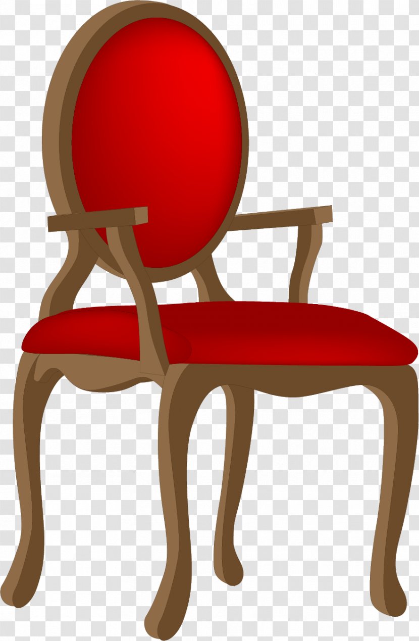 Chair Table Seat - Designer - Vector Painted Red Transparent PNG