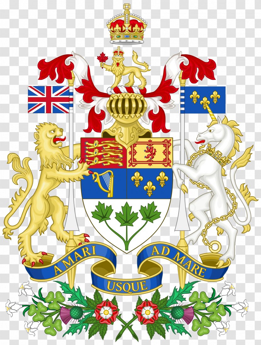 Arms Of Canada Coat Flag A Mari Usque Ad Mare - Symbol Transparent PNG