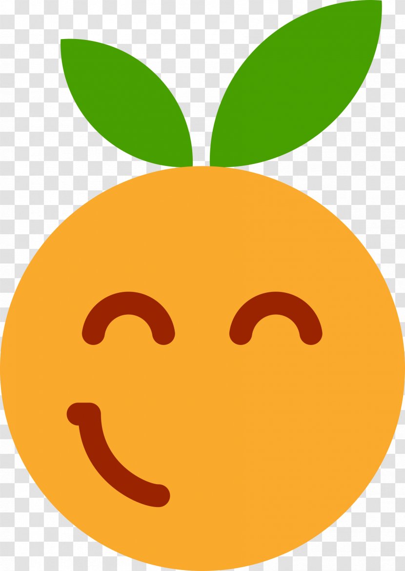 Emoticon Smiley Wink Clip Art - Plant - Orange Transparent PNG