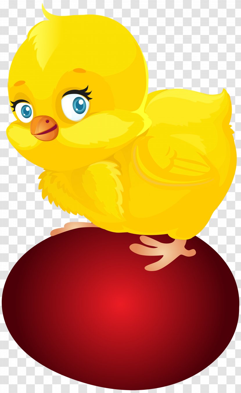 Easter Bunny Duck Red Egg Clip Art - Vertebrate - Chiken Transparent PNG