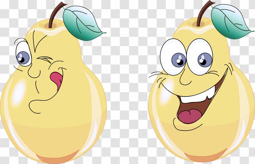 Cartoon Yellow Nose Pear Animated - Finger Animation Transparent PNG