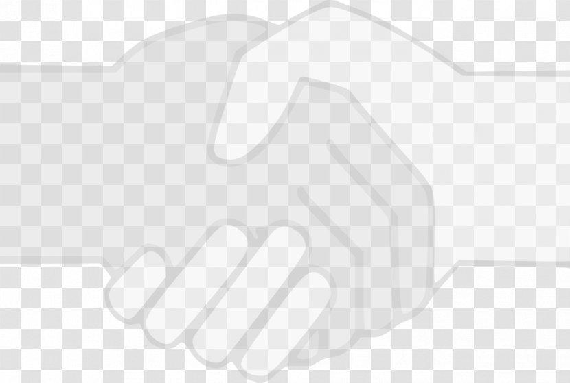 Handshake Logo - Area - Black And White Transparent PNG