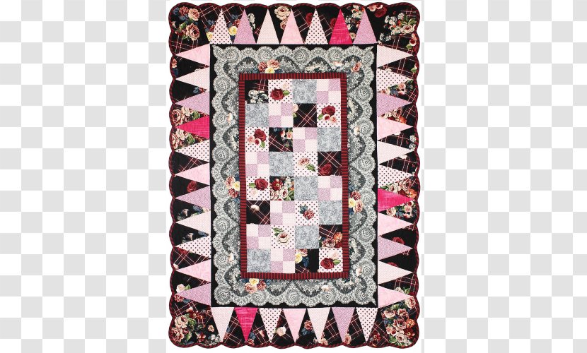 Patchwork Rectangle Pink M Place Mats Pattern - Plaid Fabric Transparent PNG