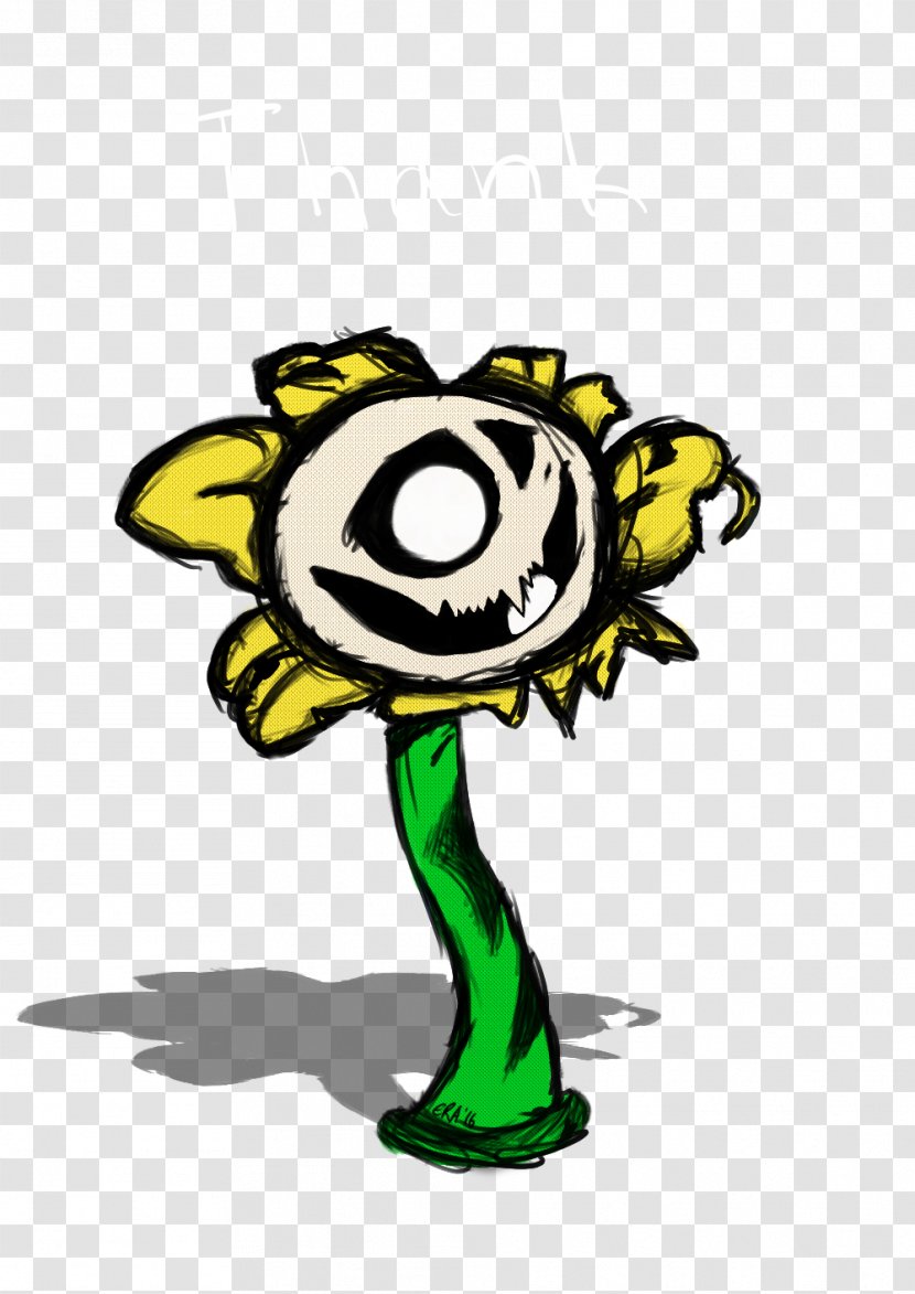 Undertale Flowey Character Clip Art - Yellow - Plant Transparent PNG