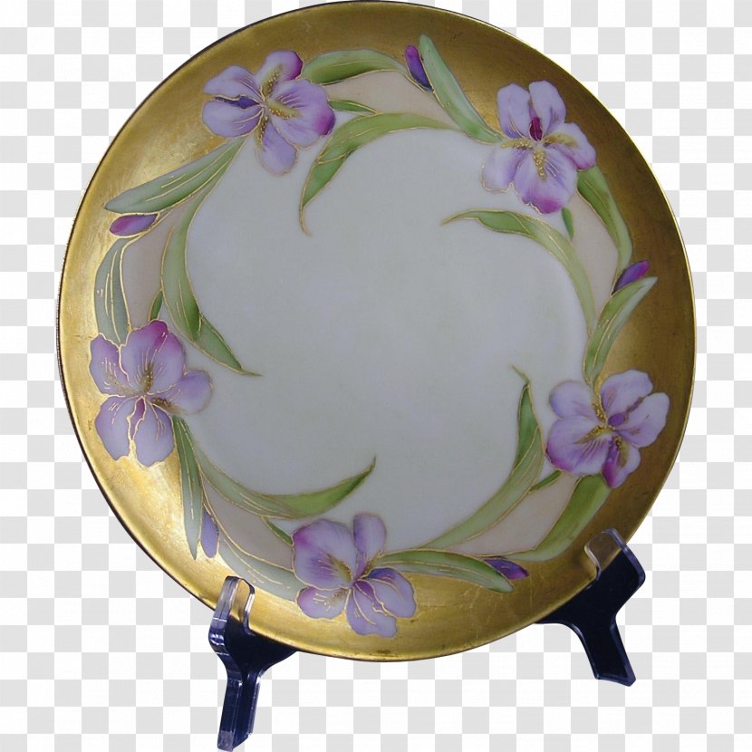 Porcelain Plate Limoges Ceramic Tray - Morning Glory Transparent PNG