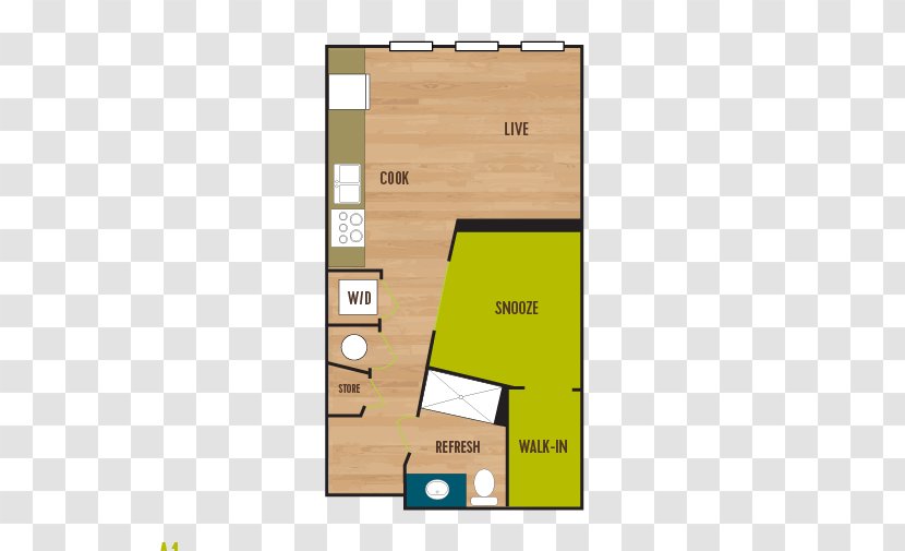 EVO Apartments House Studio Apartment Floor Plan Transparent PNG