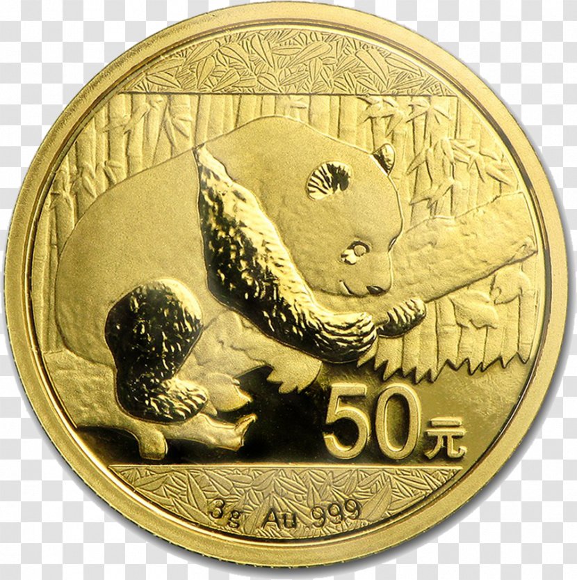 Giant Panda China Chinese Gold Bullion Coin - Silver - Lakshmi Transparent PNG