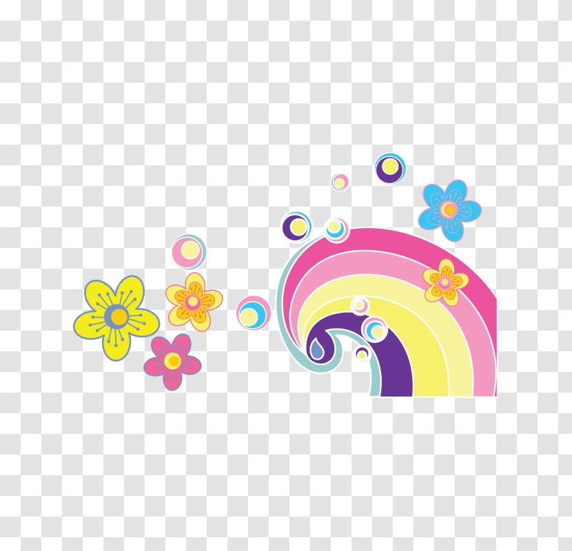 Flower - Designer - Rainbow Transparent PNG