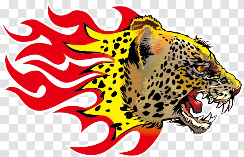 Cheetah Leopard Lion Paper Logo - Avatar Ferocious Animals Vector Material Transparent PNG