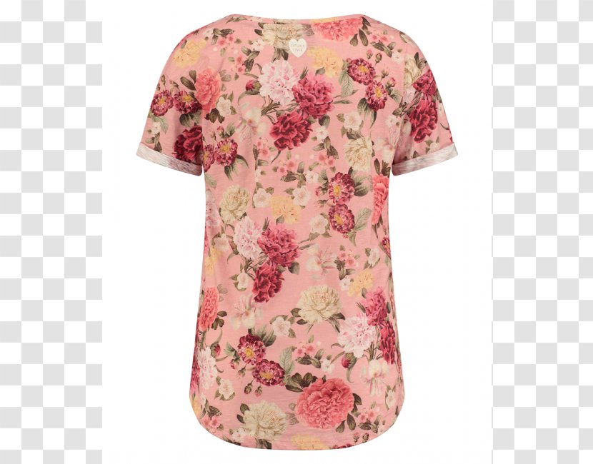 T-shirt Sleeve Clothing Blouse Gilets - Day Dress - Blush Floral Transparent PNG