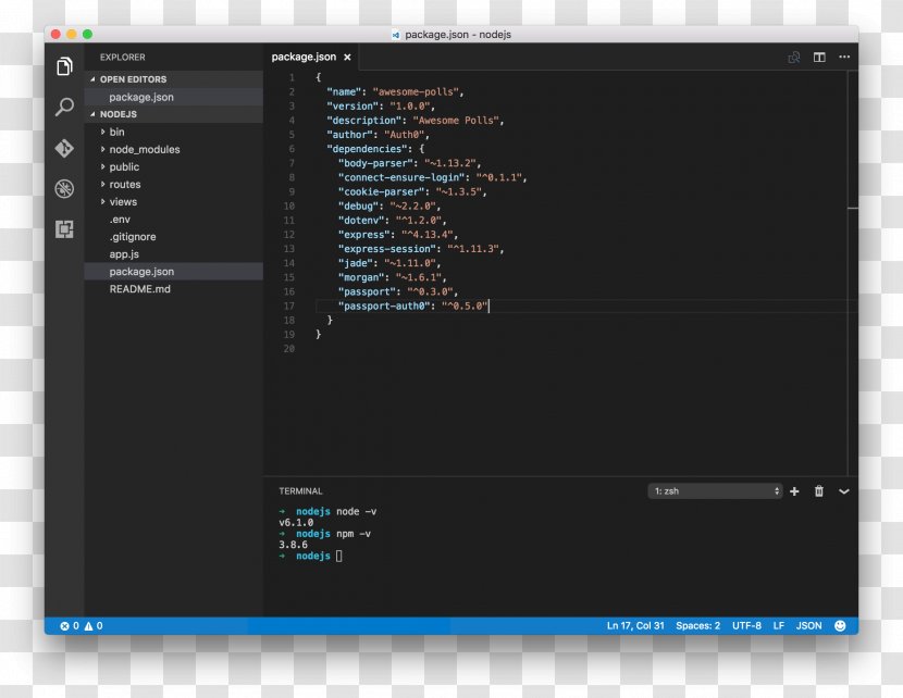 Node.js JavaScript Visual Studio Code Web Development - Software - Cutting Things Transparent PNG