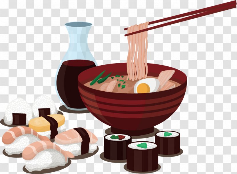 Sushi Japanese Cuisine Ramen Sashimi Transparent PNG