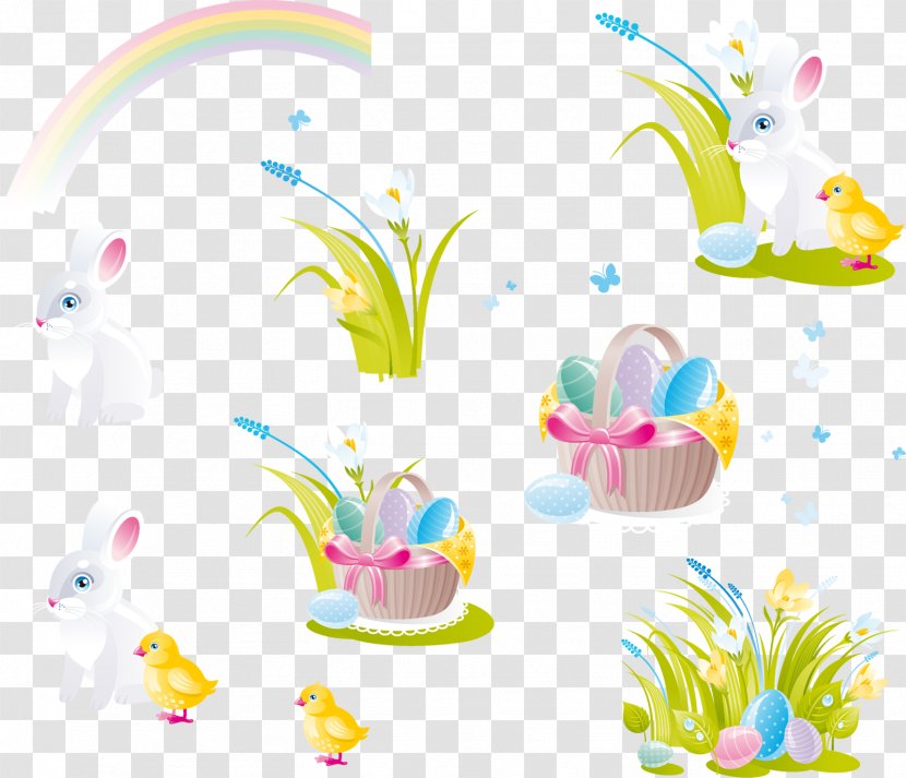 Easter Egg Basket Clip Art - Resurrection Of Jesus - Flowers Transparent PNG