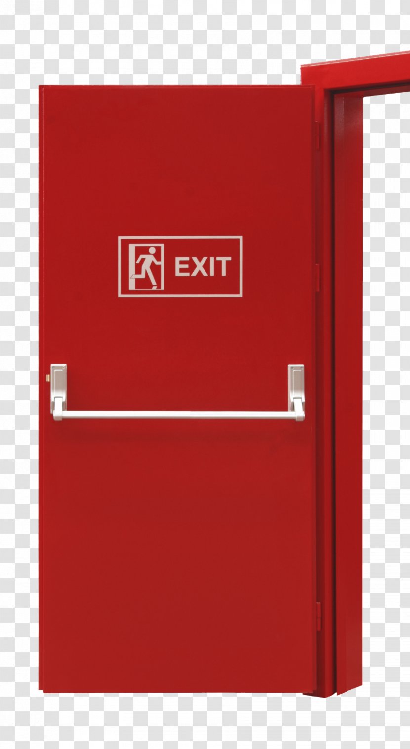 Fire Door Steel Emergency Exit - Red Transparent PNG