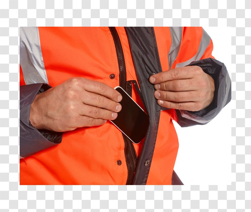 Thumb Jacket Orange Polska - Arm - Traffic Police Transparent PNG