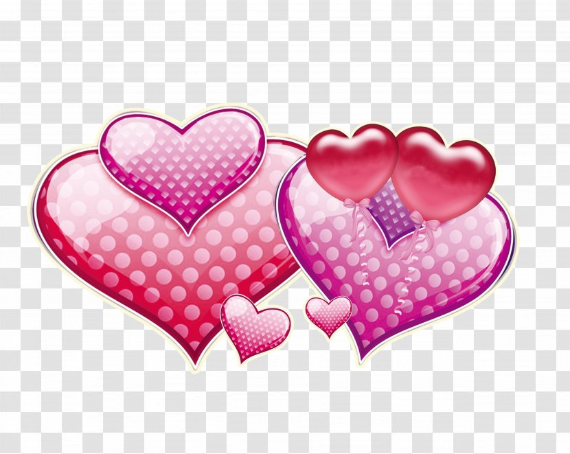Heart Love Euclidean Vector - Polka Dot - Hearts Transparent PNG