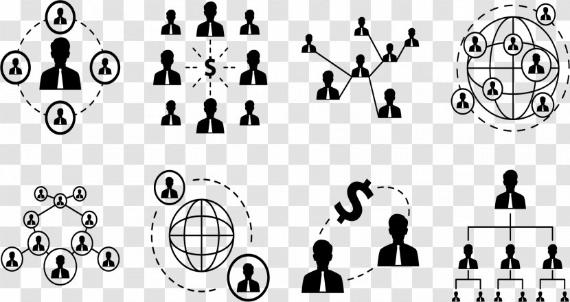 Computer Network Business Networking Icon - Public Relations - Organization Chart Transparent PNG