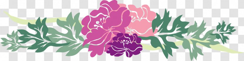 Flower Heart Circle Shape - Purple Fresh Flowers Transparent PNG