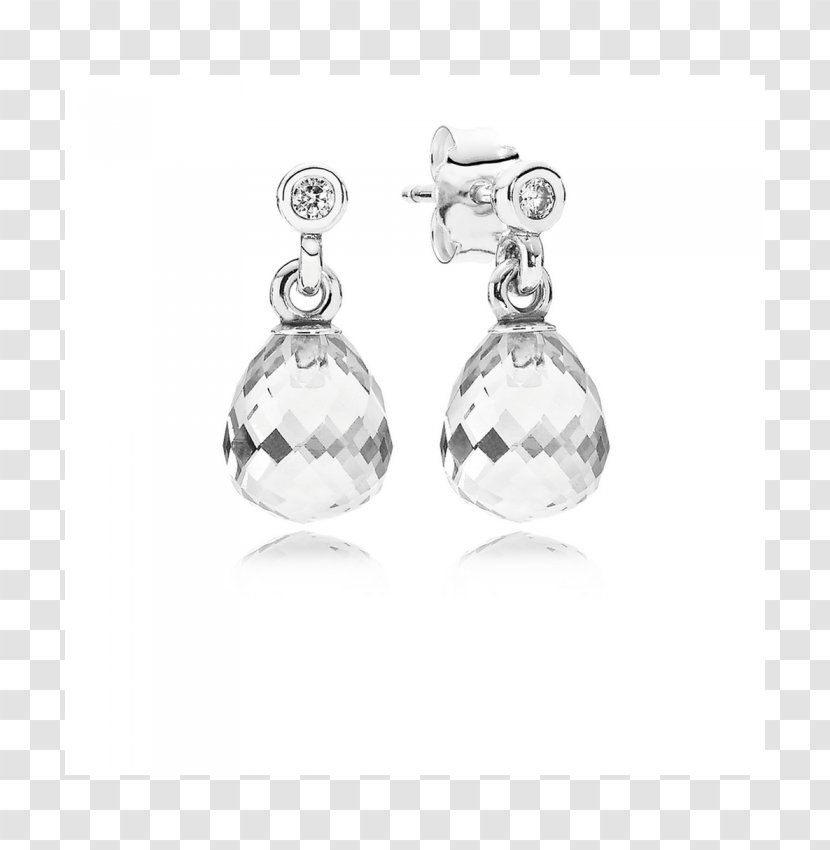 Earring Pandora Cubic Zirconia Jewellery Charm Bracelet - Crystal Transparent PNG