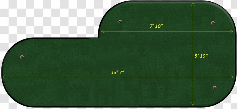 Putter Roll-off Lawn Bentgrass Rectangle - Area - Golf Putt Transparent PNG