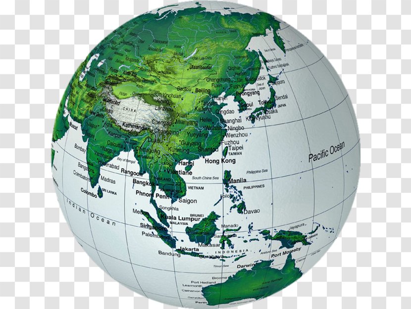 Globe World Map Mapa Polityczna - Earth Transparent PNG