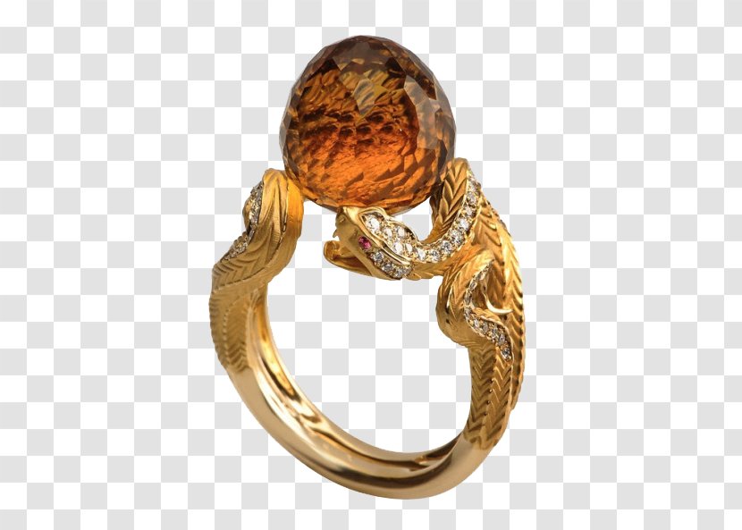 Jewellery Ring Gemstone Gold Diamond - Reptile - Rings Transparent PNG