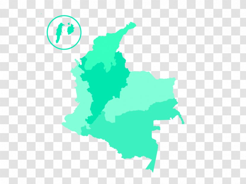 Departments Of Colombia Map Silhouette - Flag Transparent PNG