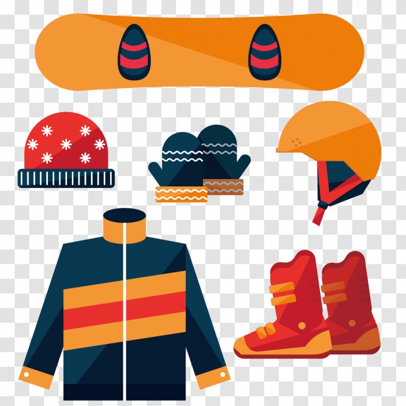 Graphic Design Flat - Outerwear - Snowboard Kit Transparent PNG