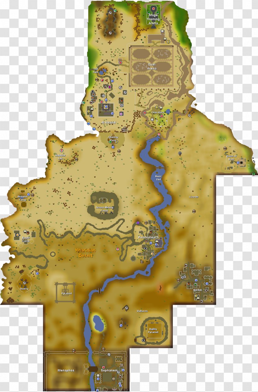 Old School RuneScape Map YouTube Wikia - Yellow Transparent PNG