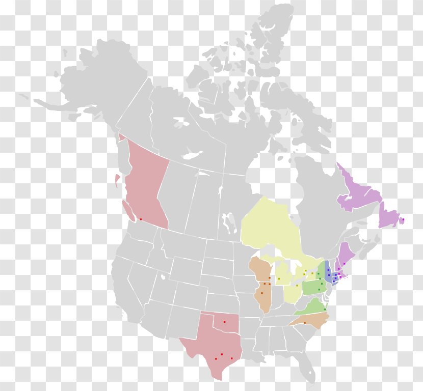 Canada Blank Map North Carolina U.S. State - United States Of America Transparent PNG