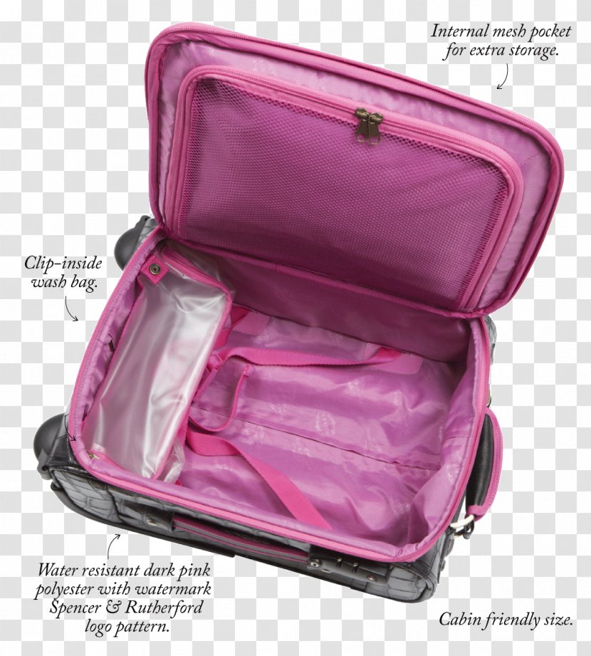 Bag Pink M Hand Luggage - Baggage Transparent PNG