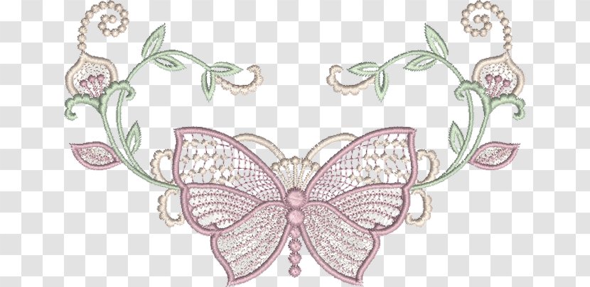 Butterfly Pattern - Moths And Butterflies - Decorative Lace Transparent PNG