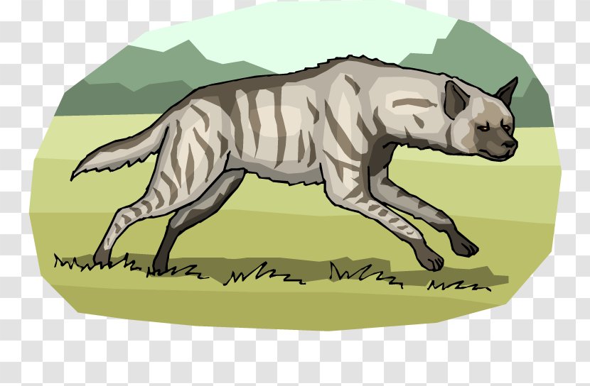 Striped Hyena Cat Spotted Clip Art - Vertebrate - Cliparts Transparent PNG