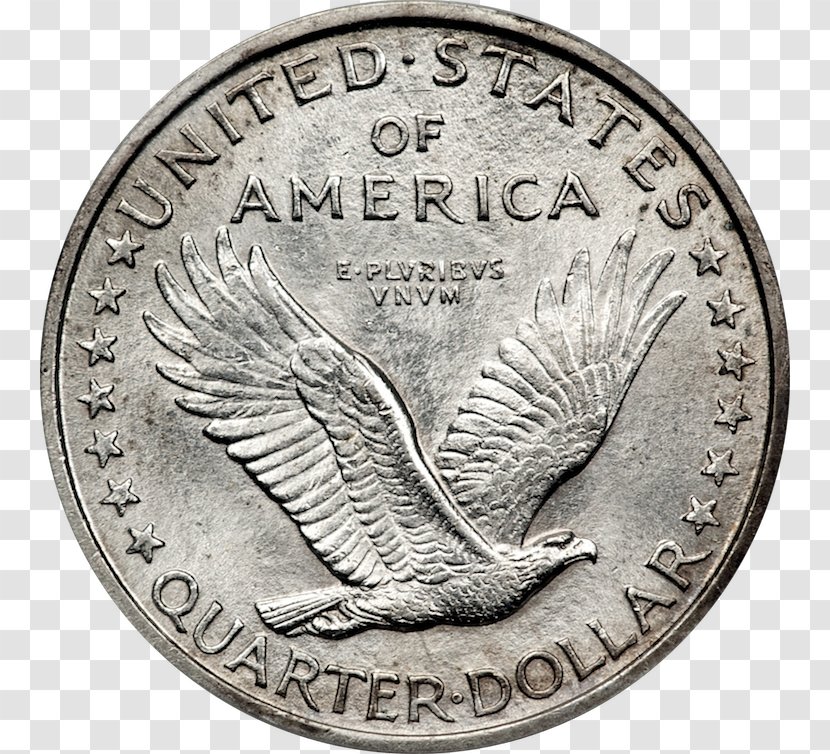 Standing Liberty Quarter Coin United States Dollar Silver Transparent PNG