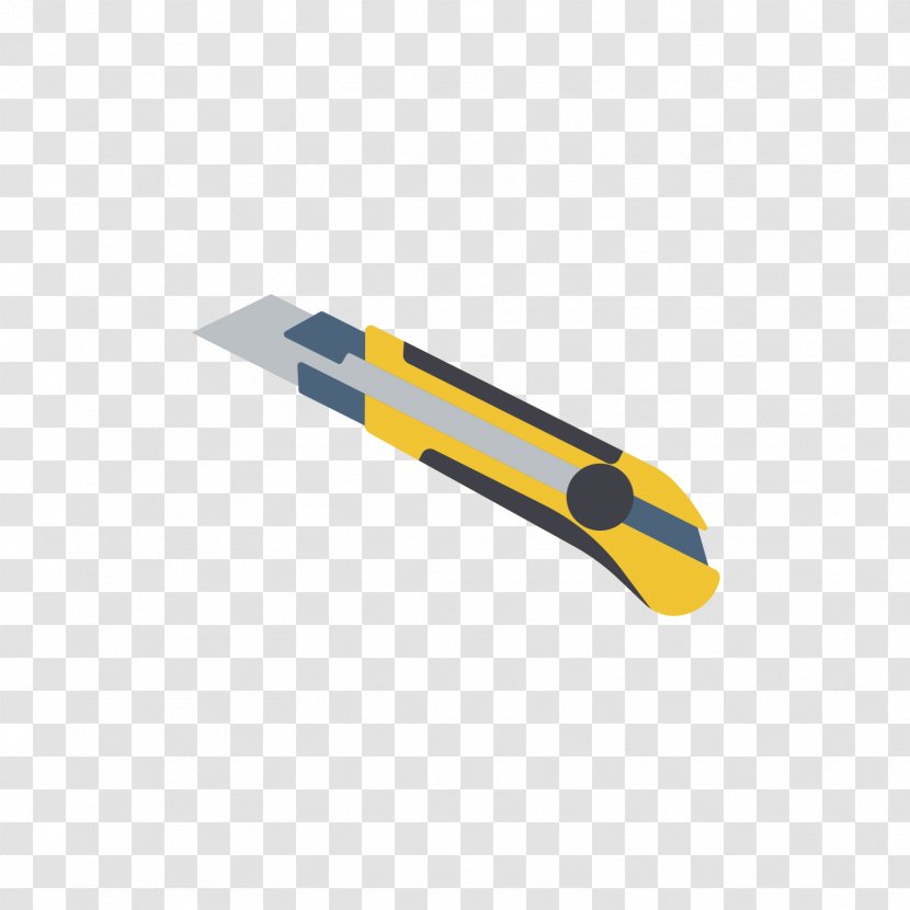 Knife Paper - Tool - Gray-yellow Art Transparent PNG