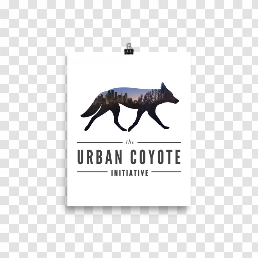 Urban Coyote Dog Cat Canidae - Logo - Wall Art Mockup Transparent PNG
