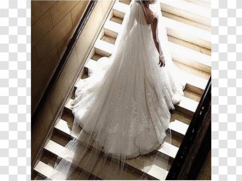 Wedding Dress Veil Bride Imitation Gemstones & Rhinestones - Floor Transparent PNG