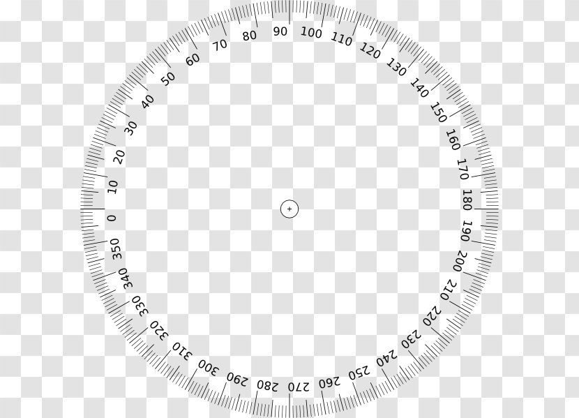 Degree Protractor Angle Circle Clip Art - Pixabay - Printable 360 Transparent PNG
