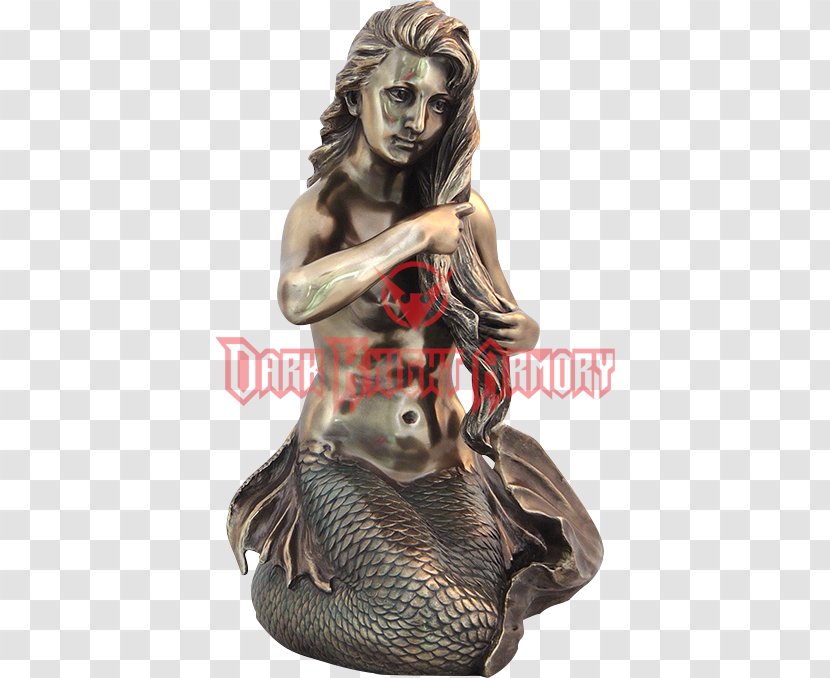 Bronze Sculpture Mermaid Statue Ice - Hair Transparent PNG
