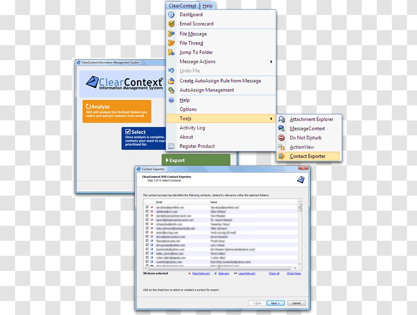 Computer Program Outlook.com Email Export Google Contacts - Screenshot Transparent PNG