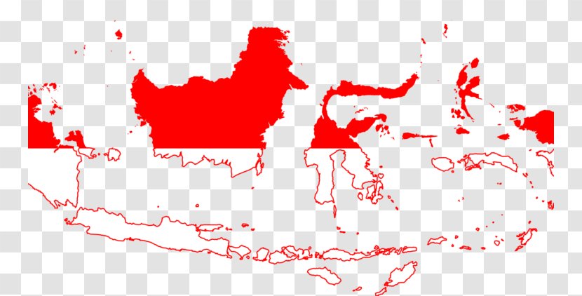Indonesian Map Flag Of Indonesia - Frame - Asean Transparent PNG