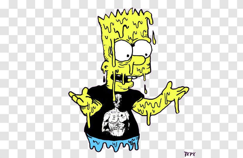 Bart Simpson Homer Lisa Drawing Psychedelic Art - Vs The Third Grade Transparent PNG
