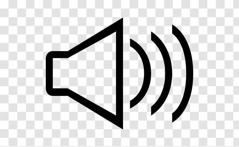 Loudspeaker Sound - Black And White - Symbol Transparent PNG
