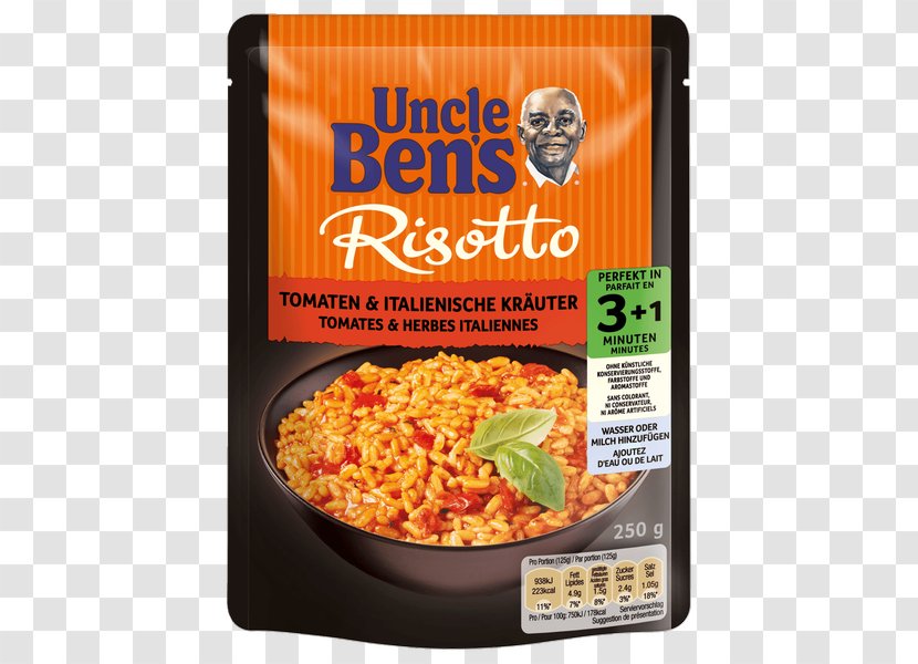 Vegetarian Cuisine Risotto Mediterranean Fried Rice Uncle Ben's - Mascarpone Transparent PNG