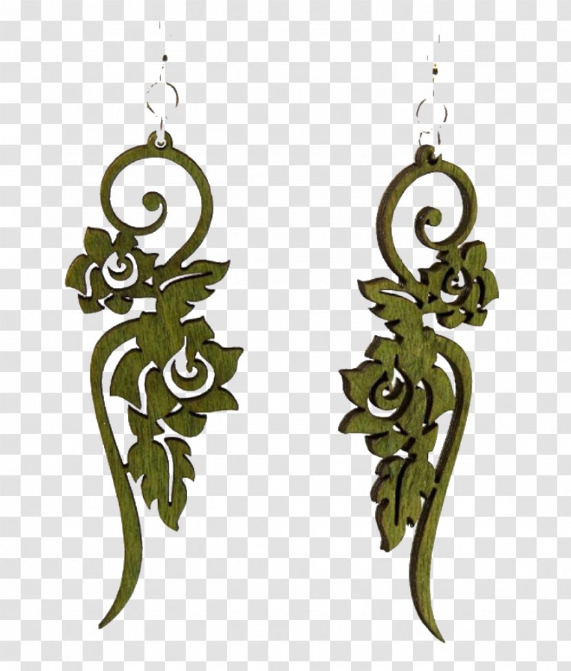 Earring Jewellery Laser Cutting Wood Etsy - Earrings - Long Flower Transparent PNG