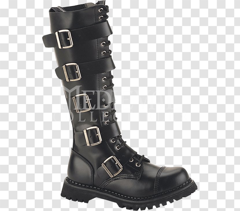 Combat Boot Gothic Fashion Knee-high Shoe - Buckle Transparent PNG