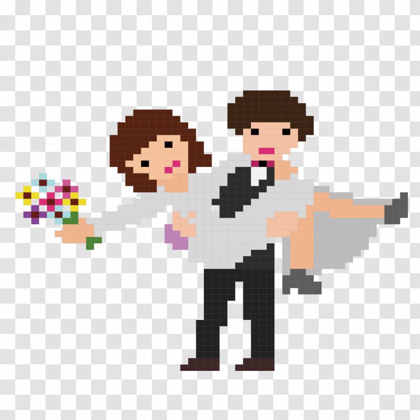 Wedding Pixel Illustration - Tree - Vector Princess Hug Transparent PNG