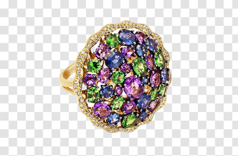 Surat Gemstone Amethyst Ring Diamond - Jewellery Transparent PNG