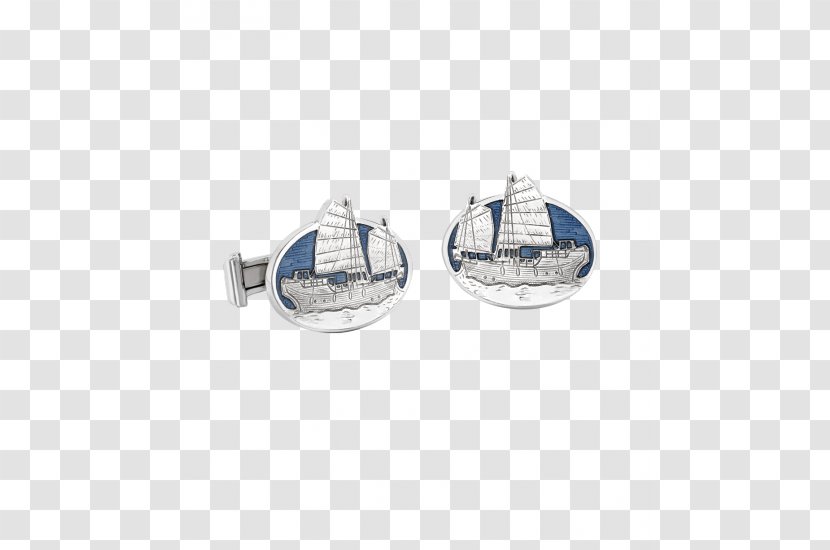 Earring Cufflink Sailboat Jewellery - Fashion Accessory - Junk Boat Transparent PNG