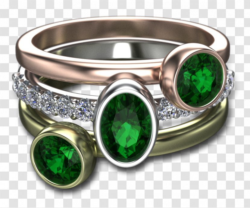 Emerald Silver Body Jewellery Transparent PNG